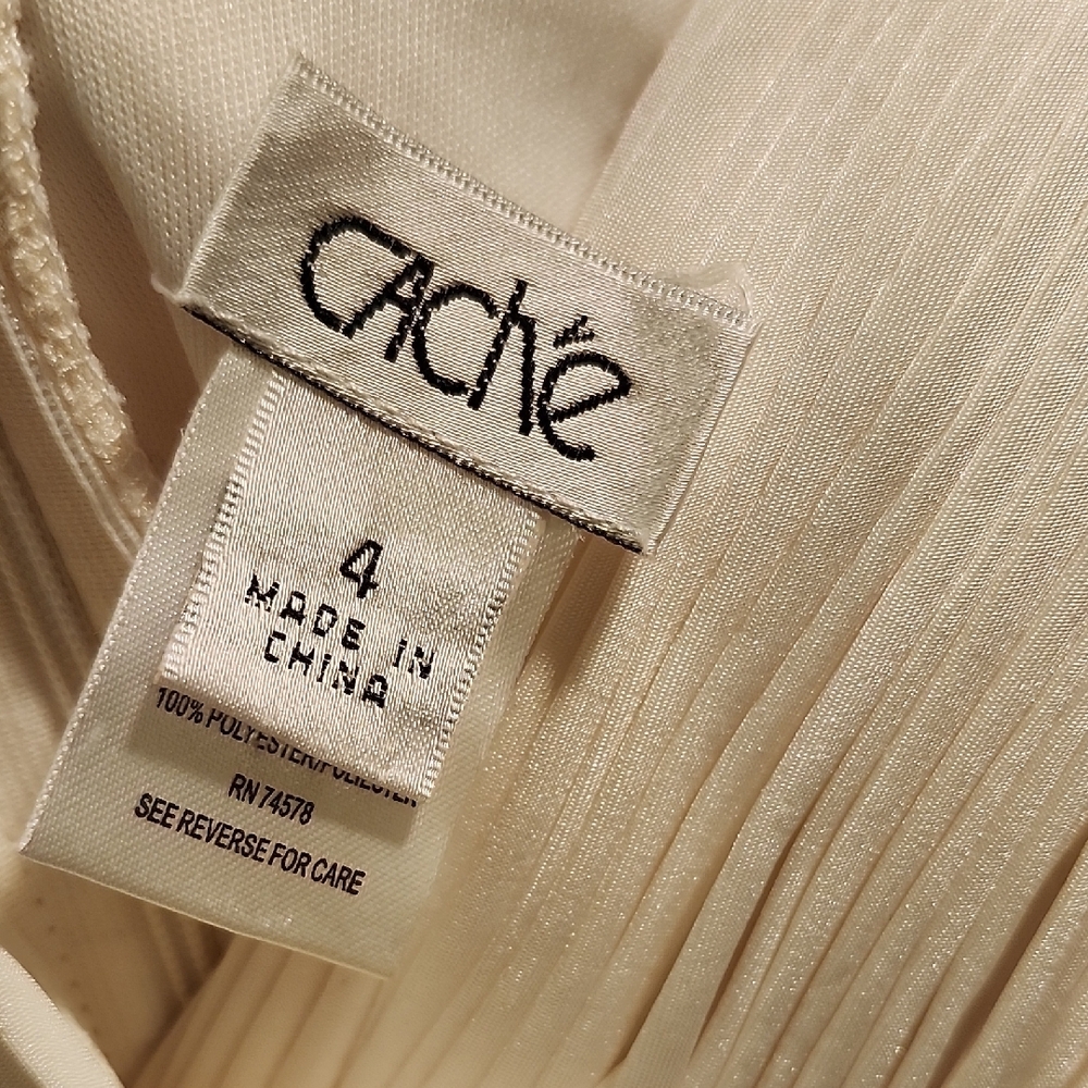 Cache Cream and Silver Backless Dress - Picture 3 of 11